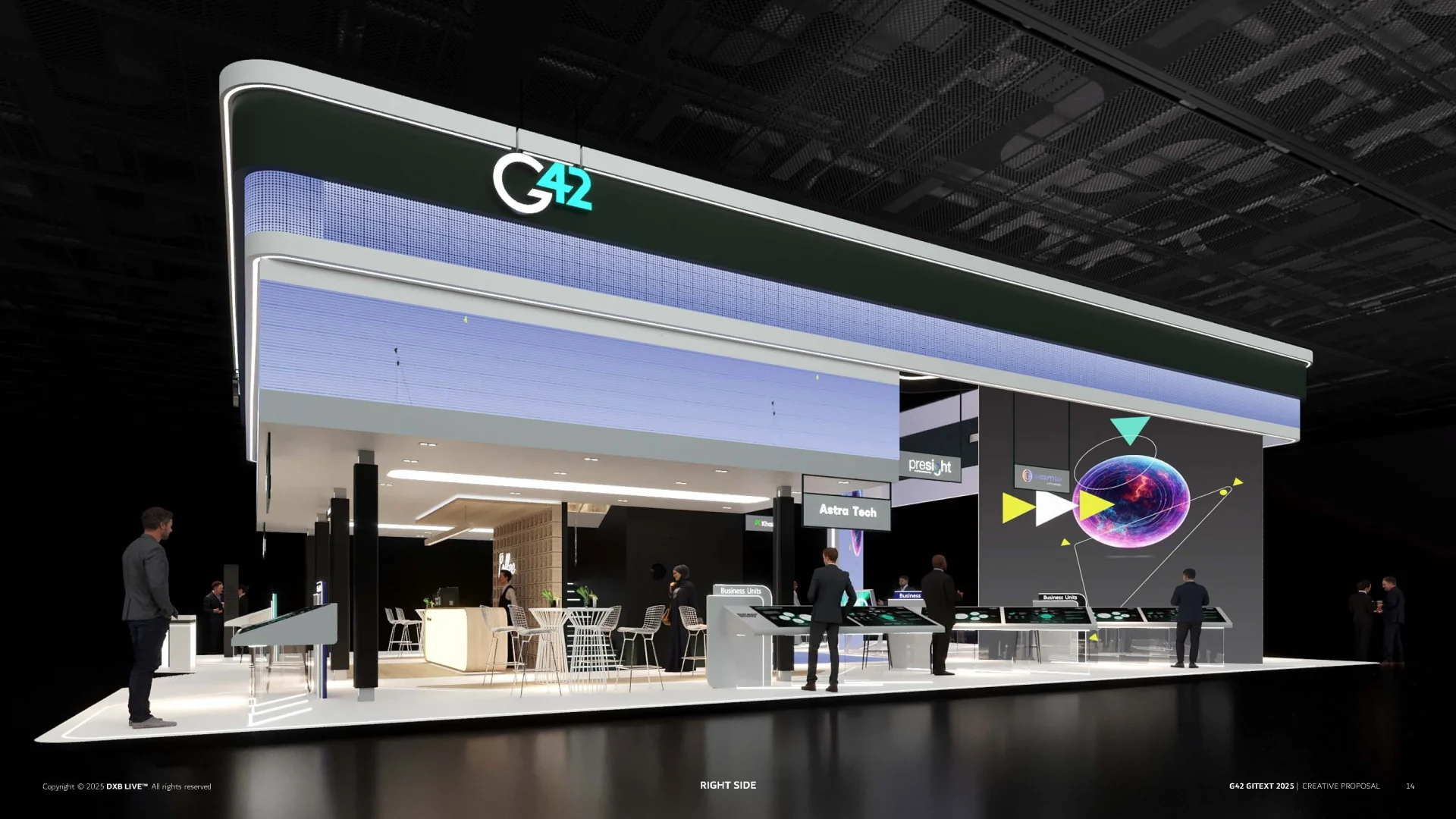 District floor plan, visitor flow
