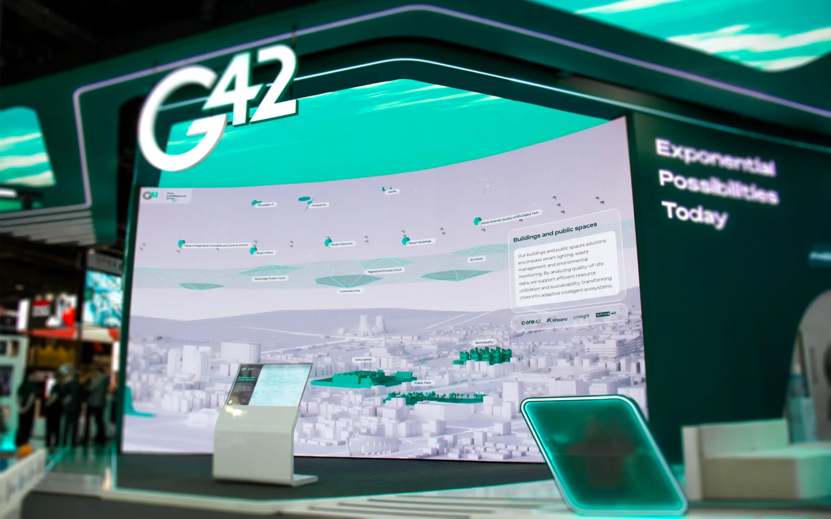 The installation in use