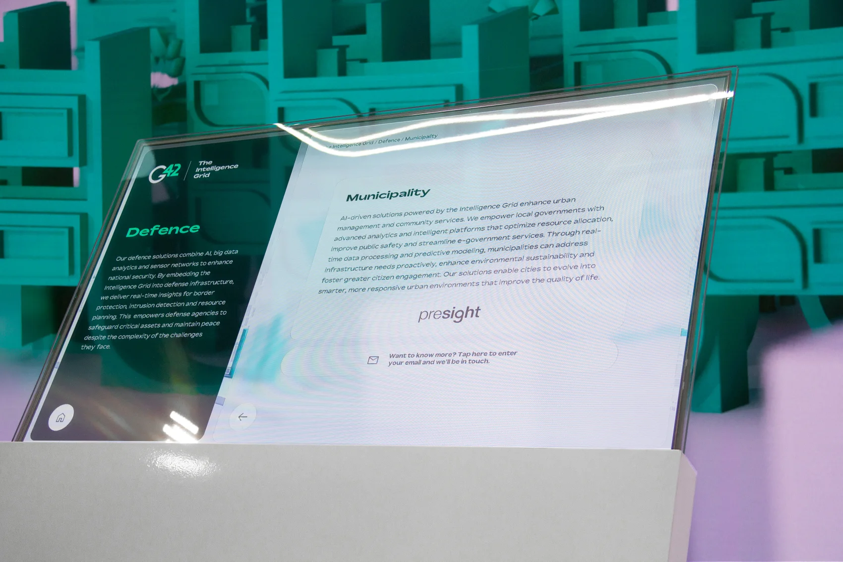 The installation in use