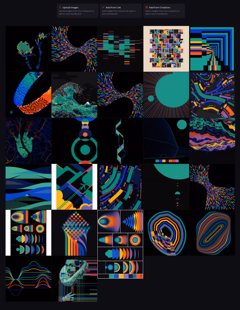 Brand-controlled AI moodboard