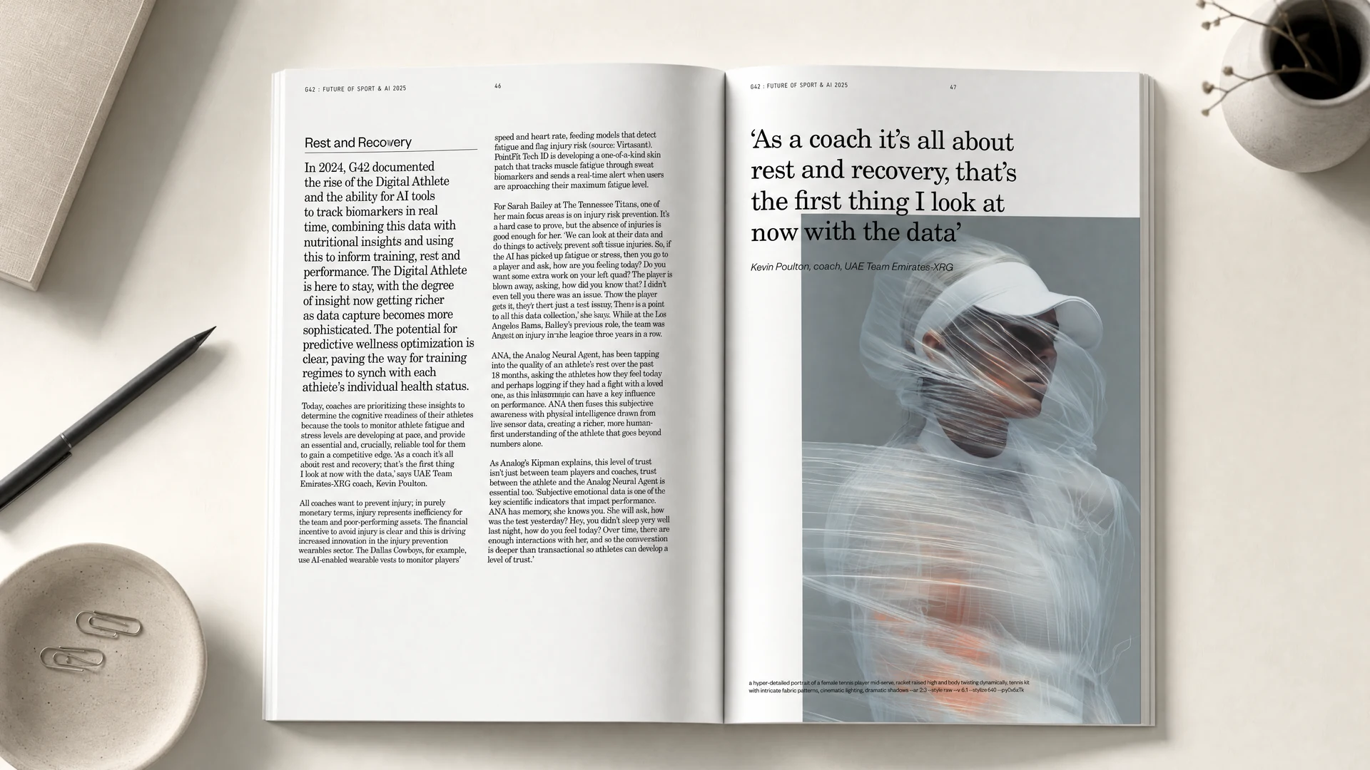 The published report, open to an interior spread