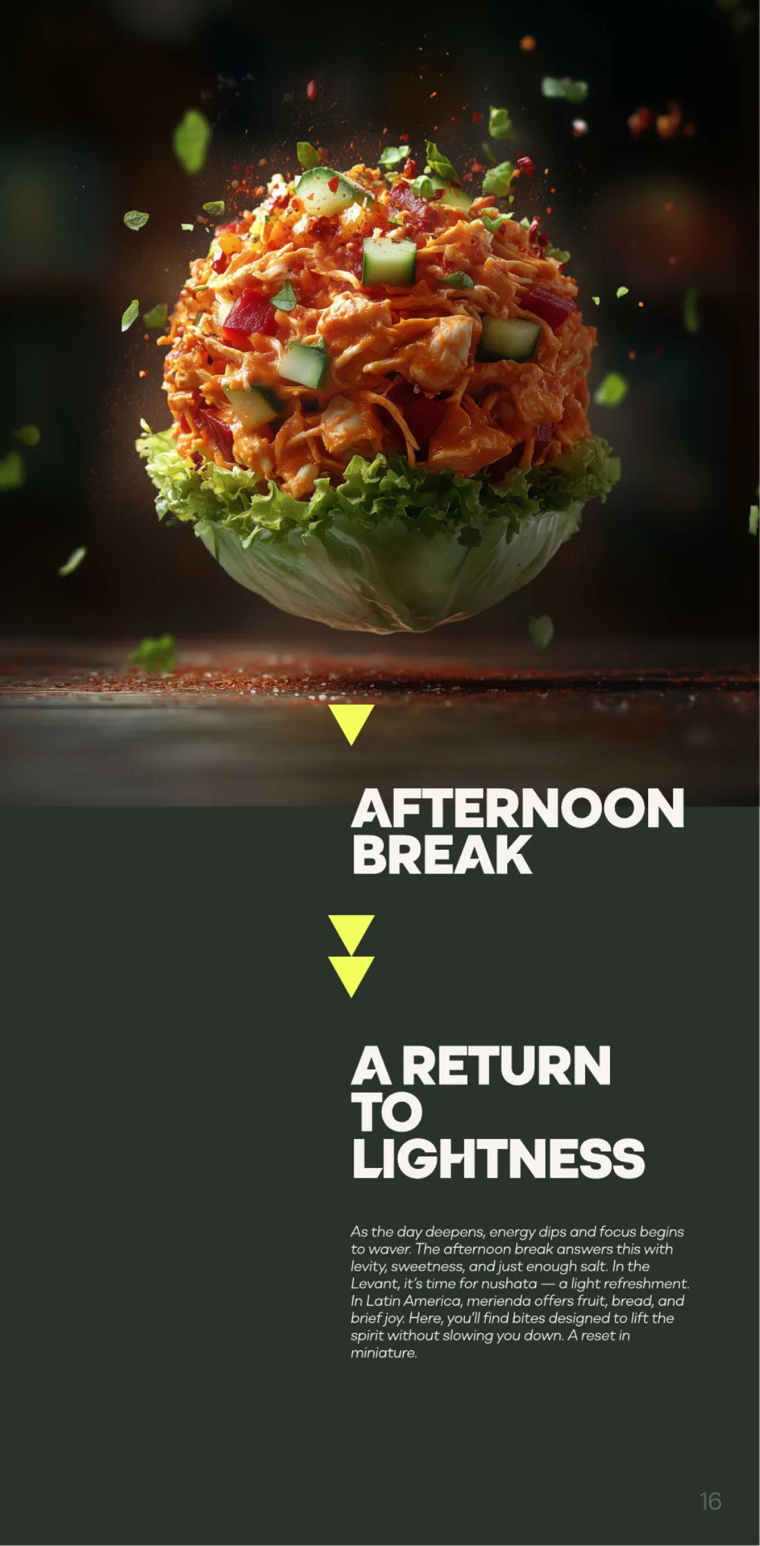 Menu section divider: Afternoon
