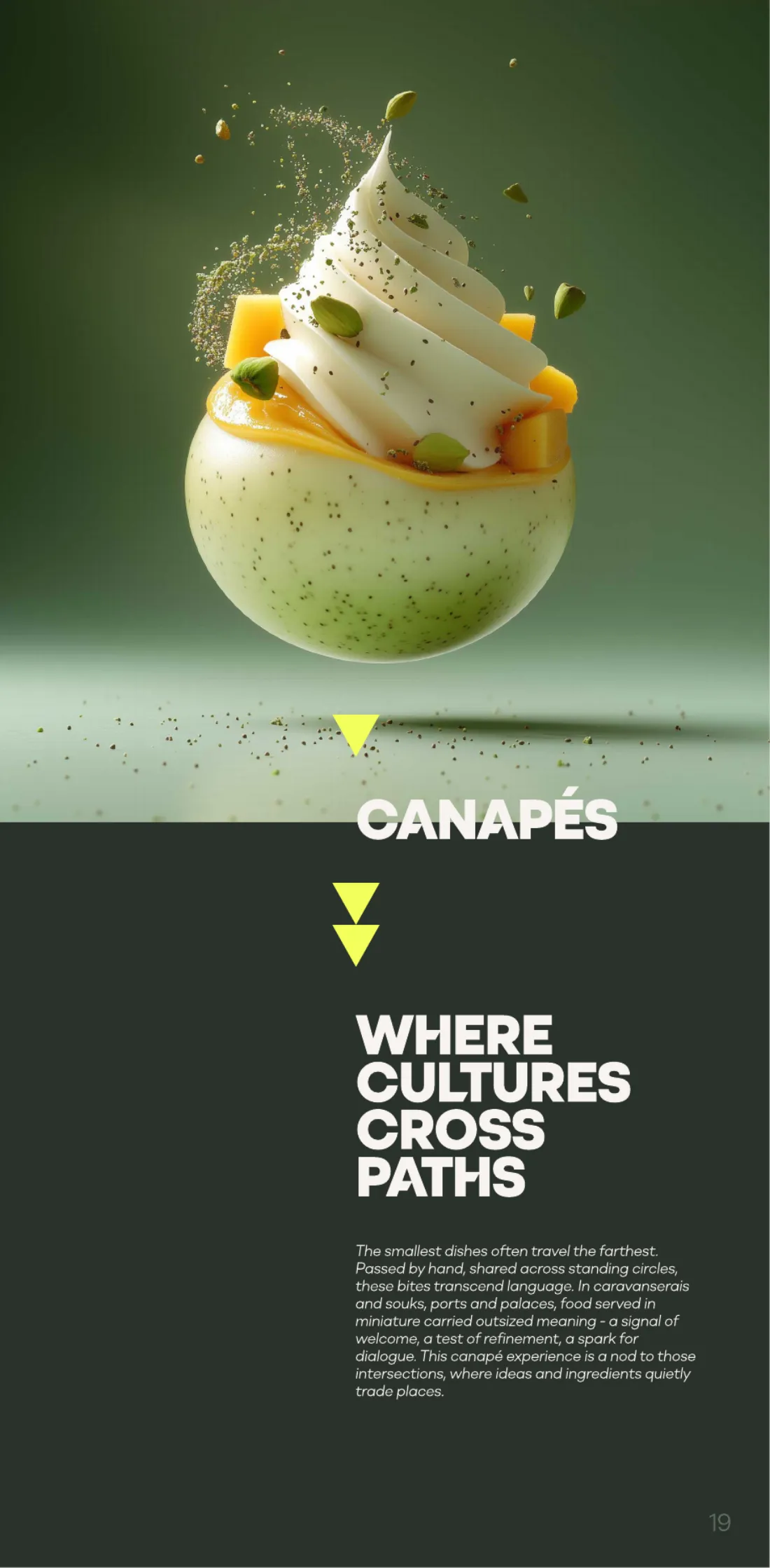 Menu section divider: Canapés