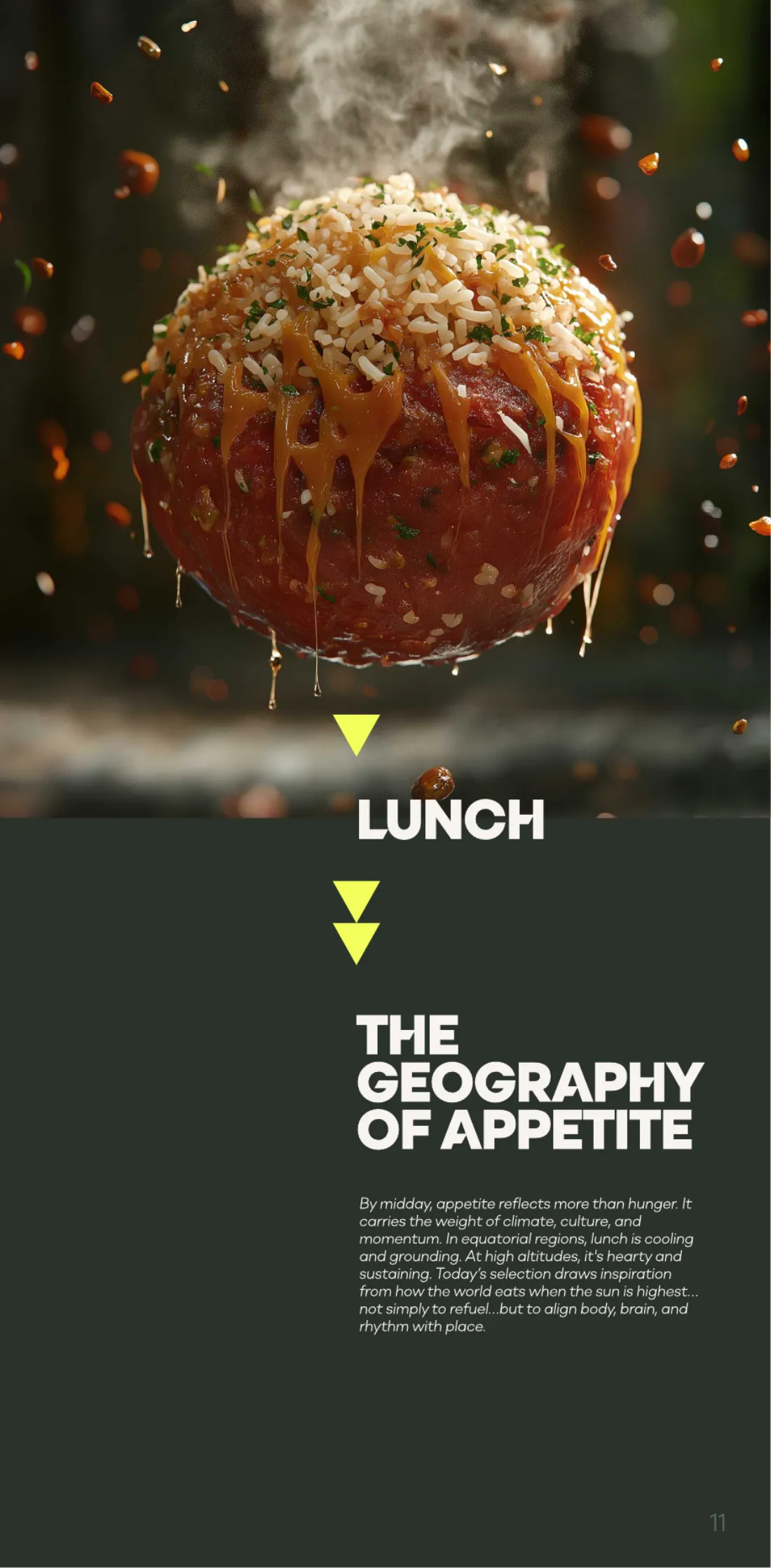 Menu section divider: Lunch