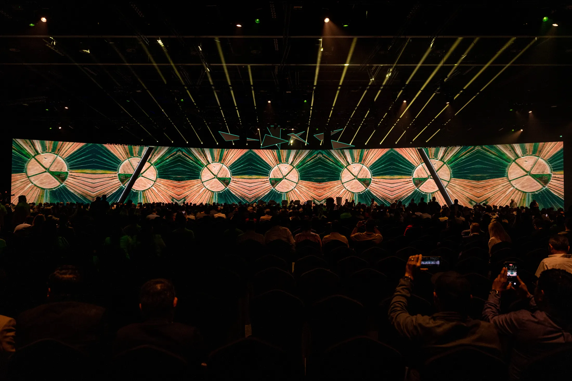 Audience under the immersive ceiling