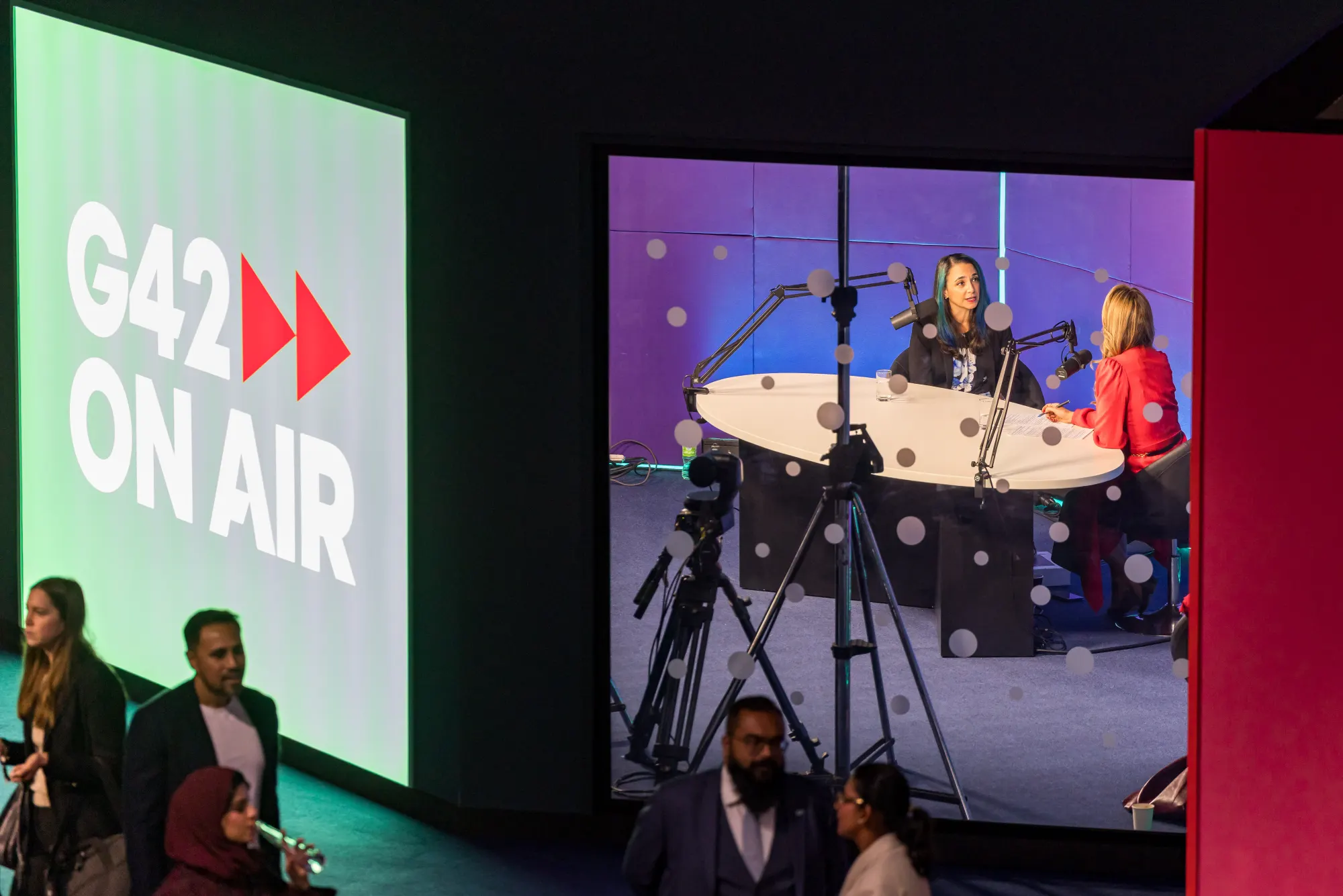 The G42 On Air podcast stage