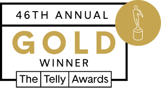 Telly Awards Gold winner badge